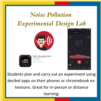 Preview of Noise Pollution and Decibels Experimental Design Lab. Distance Learning