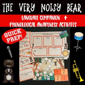 Preview of The Very Noisy Bear Book Companion | Phonological Awareness Activities