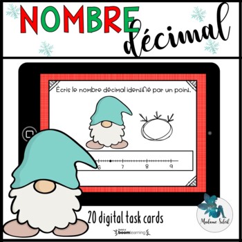 Preview of Nombre décimal sur une droite numérique Boom cards French distance learning