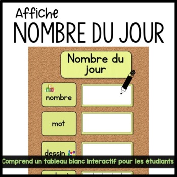 Preview of Nombre du jour | Affiche | French Number of the Day 1 2 3