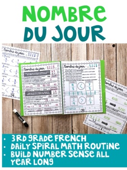 Preview of Nombre du jour-French Daily Math Routine