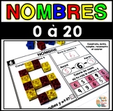 Nombres  0 à 20 Mathématiques - French Numbers 0 to 20 - F