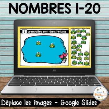 Preview of Nombres 1-20 - Déplace les images (Printemps) - French Numbers - Spring Theme