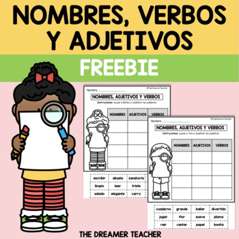 Preview of Nombres, Verbos y Adjetivos. FREEBIE