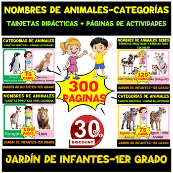 TARJETAS ANIMALES Y SUS CRIAS SET DE 25 TARJETAS-TIENDITA