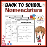 Nomenclature Chemistry Activity Back To School