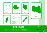 Nomenclature cards-Africa - CARTES DES PAYS D'AFRIQUE