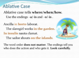 Nominative, Accusative, Ablative Cases Google Slides Notes