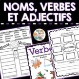 French Worksheets, Game-Verbs-Adjectives- Noms verbes & le