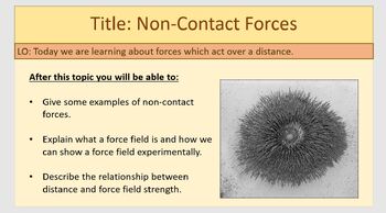 Preview of Non-Contact Forces ~ KS3 ~ Year 7