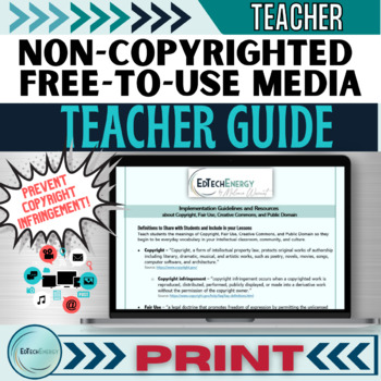 Preview of Non-Copyright Media & Attribution Implementations & Resources Teacher Guide