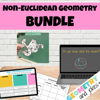 Preview of Non Euclidean Geometry End of the Year Lesson and Activity Bundle