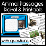 Non-Fiction Animal Passages: Main topic/Key Details/Ask an