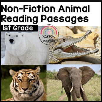 Preview of Non Fiction Animal Reading Passages and Comprehension Questions First Grade