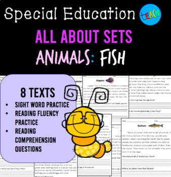 Preview of Non Fiction Animal Text Sets: All About Fish Special Education