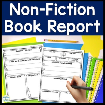 Preview of Non Fiction Book Report: 2-Page Nonfiction Graphic Organizer w/ Grading Rubric