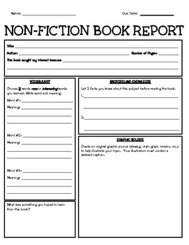 non fiction book report answers
