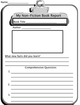 non fiction book report questions