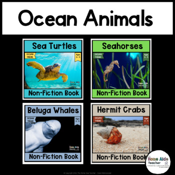 Preview of Non Fiction Books for Preschoolers | Ocean Animals BUNDLE