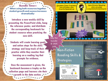Preview of Non Fiction Data Program PowerPoint Posters Bookmarks Reading Log Text Structure