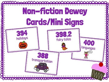 Preview of Non-Fiction Dewey Cards/Mini Signs