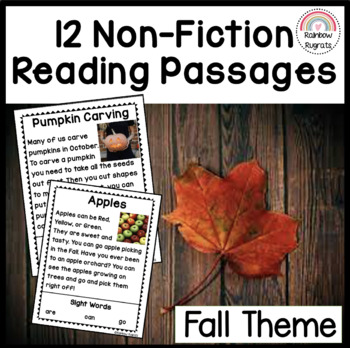 Preview of Non-Fiction Fall Reading Passages First Grade