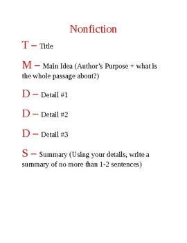 Preview of Non-Fiction Graphic Organizer