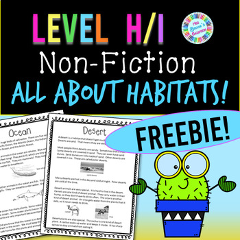 Preview of Non-Fiction Habitat Passages - Level H / Level I FREEBIE!