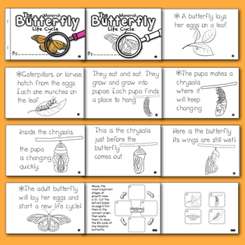 Non-Fiction Insect Mini-Books the Life Cycle of the Monarch Butterfly