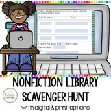 Nonfiction Library Scavenger Hunt Cards with QR Codes Prin