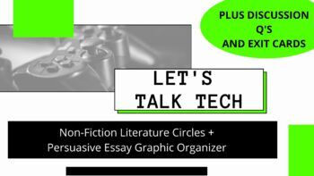 Preview of Non-Fiction Literature Circles and Persuasive Essay Outline