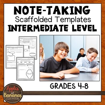 Preview of Note-Taking Templates - Intermediate