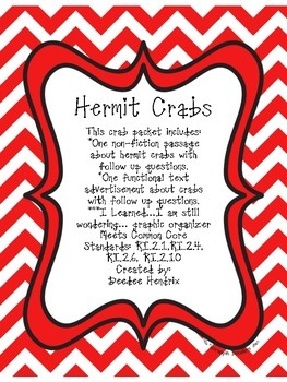 Preview of Non-Fiction Pack on Hermit Crabs