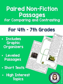Preview of Non-Fiction Paired Passages for Comparing and Contrasting for 4th-7th Grades