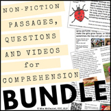 Non-Fiction Passage BUNDLE with Questions & Videos for Com