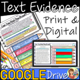 Reading Passages Text Evidence (Print and Digital) ENTIRE 