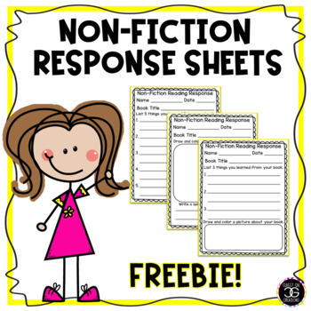 Preview of Non-Fiction Reading Response Worksheets FREEBIE