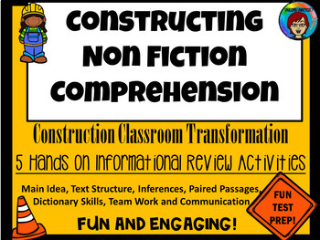 Preview of Non Fiction Reading Review, Construction Transformation, Informational Text