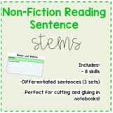 Non-Fiction Reading Sentence Stems