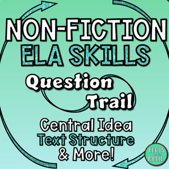 Preview of Non-Fiction Reading Skills ELA Question Loop and Middle School Trail Game