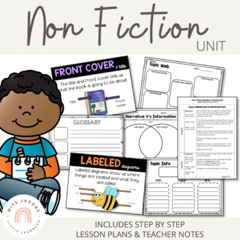 Preview of Non Fiction Reading & Writing Unit detailed lesson plans | Distance Learning