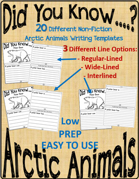 Preview of Non-Fiction Research/Information Writing Templates - Arctic Animals