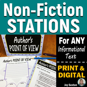 Preview of Non-Fiction STATIONS for ANY Informational Text - Print & Digital