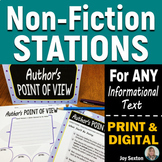 Non-Fiction STATIONS for ANY Informational Text - Print & Digital