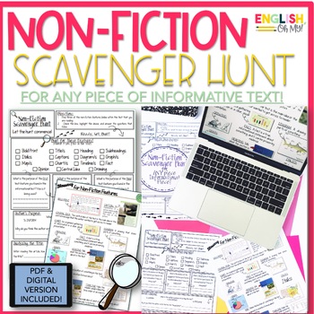 Preview of Nonfiction Text Features Scavenger Hunt