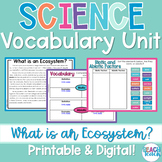 Science Vocabulary Unit: What is an Ecosystem? - Digital a