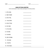 Non-Fiction Sorter Activity Sheet