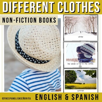 Preview of Different Clothes | Non-Fiction Easy Reader (English & Spanish)