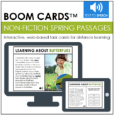 Non-Fiction Spring Passages  BOOM CARDS™ | Digital Task Cards