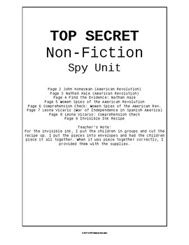 Preview of Non-Fiction Spy Passages